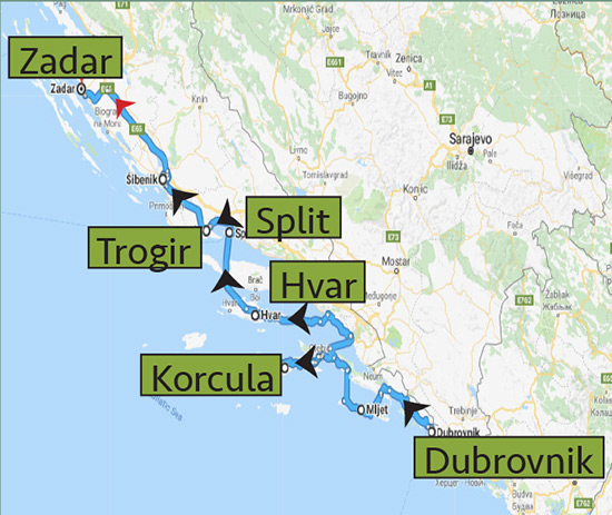 Adriatic Cruise MS Afrodita, MS Paradis and MS Arca - Dubrovnik to Dubrovnik