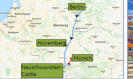 Berlin Nuremberg Neusch Munich