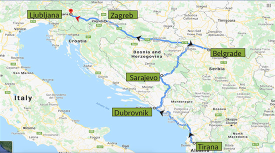 Grand Tour From Albania To Slovenia